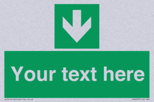 Safe condition Custom arrow down sign